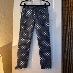 AG Polkadot Stevie Ankle Slim Straight Denim